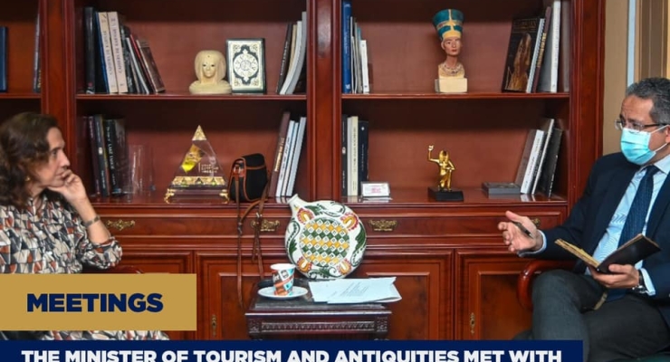 Embajadora de Colombia en El Cairo se reunió con el ministro de Turismo y Antigüedades de Egipto con el propósito de aumentar la cooperación de ambos países en materia turística 