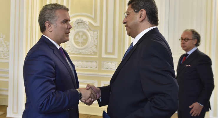 Embajador de Egipto en Colombia, Sami Mahmoud Ali Salem, presentó cartas credenciales ante el Presidente Iván Duque Márquez